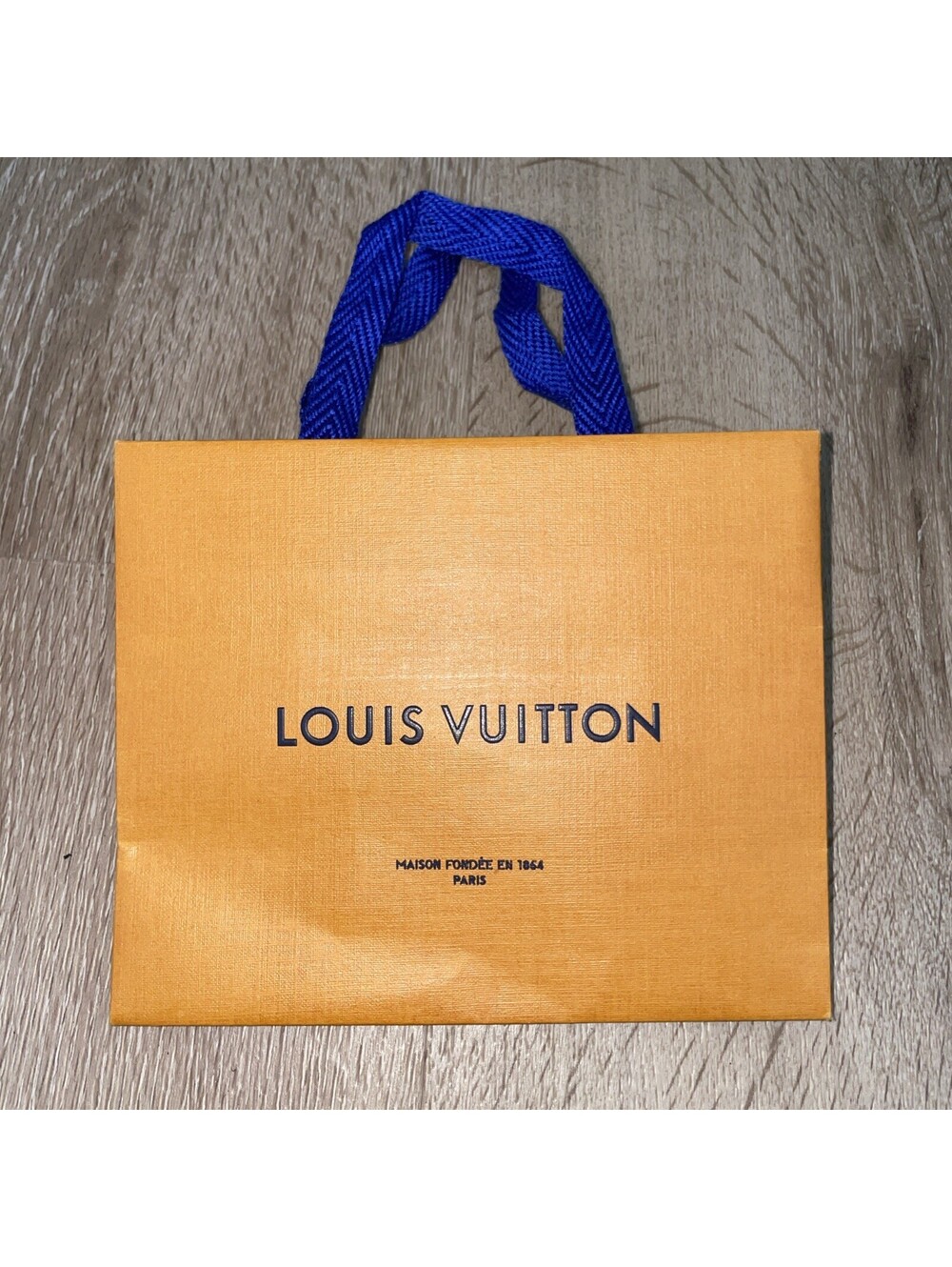 LOUIS VUITTON 5.5” x 3” X 4.5” Authentic Paper Shopping Tote Bag Small Orange